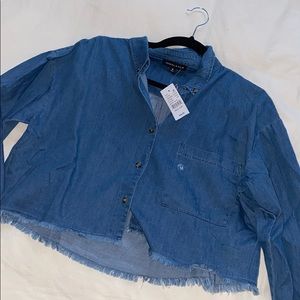 Kendall and Kylie Cropped Denim Shirt